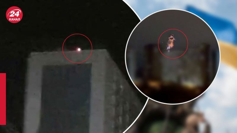 Cuando Rusia lanzó cohetes: en Kiev, un desconocido se subió a un edificio alto y parpadeó una linterna