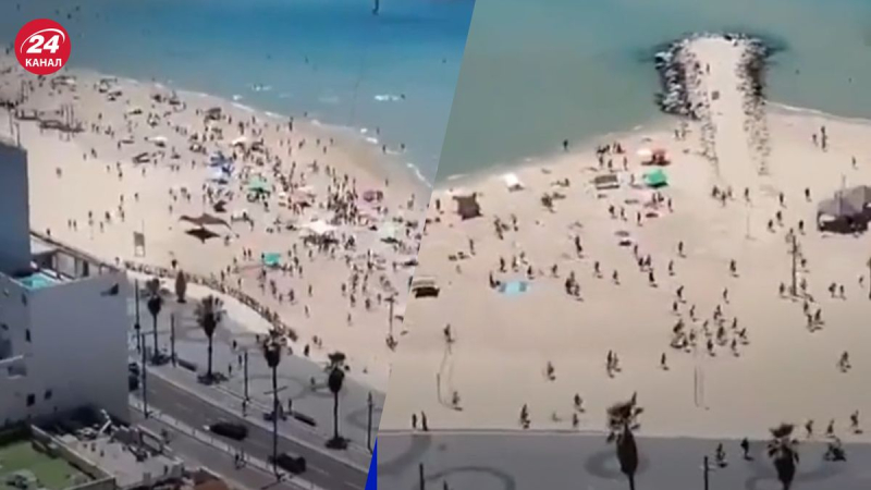 bombardeo masivo de Israel: imágenes de personas que salen corriendo de la playa han aparecido en línea