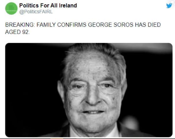Se informa sobre la muerte del famoso multimillonario estadounidense George la web Soros