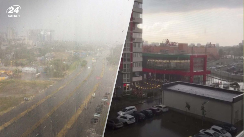 Una poderosa tormenta cubrió Kiev con fuertes lluvias y granizo: fotos y videos espeluznantes de la capital