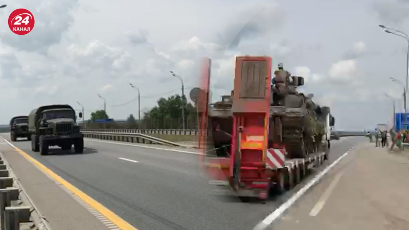 Equipo militar rumbo a Moscú: apareció un video de tanques en la región de Lipetsk