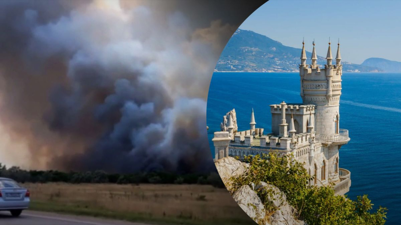 Los almacenes de los ocupantes están ardiendo en Crimea: una enorme columna de humo negro se eleva hacia el cielo 