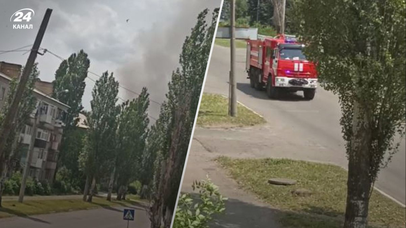 Cotton visitó la Yasinovataya ocupada: testigos presenciales mostraron humo y camiones de bomberos