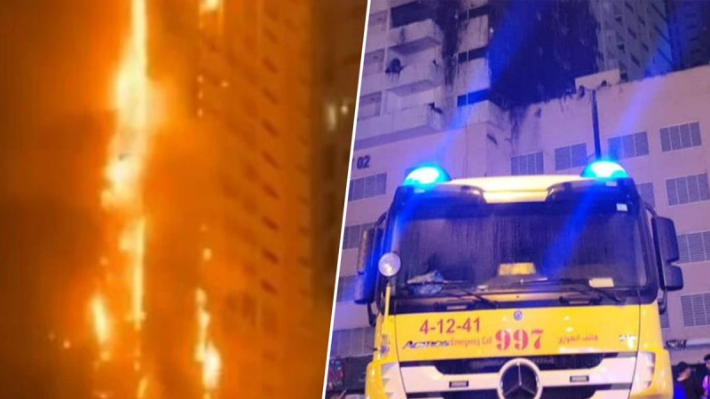 Se produjo un incendio en el piso 36 de un rascacielos en los EAU: fotos y videos espeluznantes 