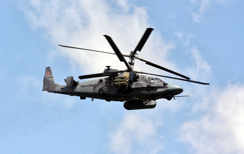 Las Fuerzas Armadas de Ucrania derribaron un helicóptero ruso Ka-52 en Donbas