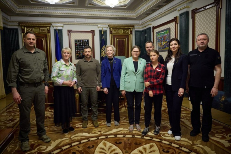Greta Thunberg llegó a Kiev y se reunió con Zelensky: lo que dijo sobre Rusia