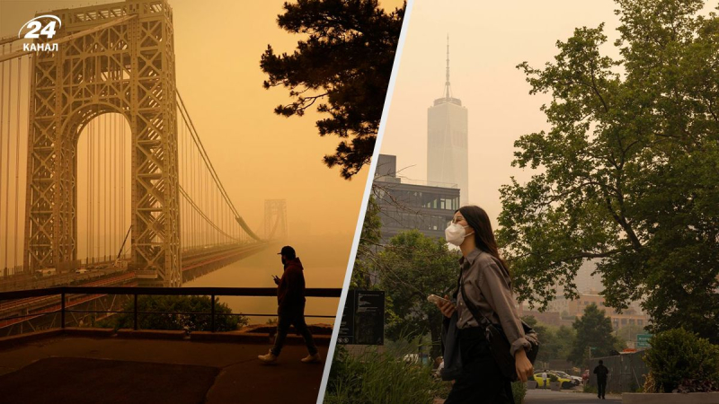 El humo ácido envuelve la ciudad de Nueva York: el cielo se ha vuelto naranja, se entregan máscaras protectoras a los residentes