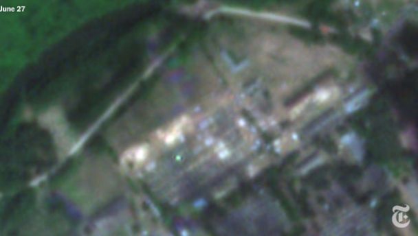 Un gran campamento militar se está construyendo en Bielorrusia a un ritmo acelerado: las imágenes de satélite del NYT lo confirman