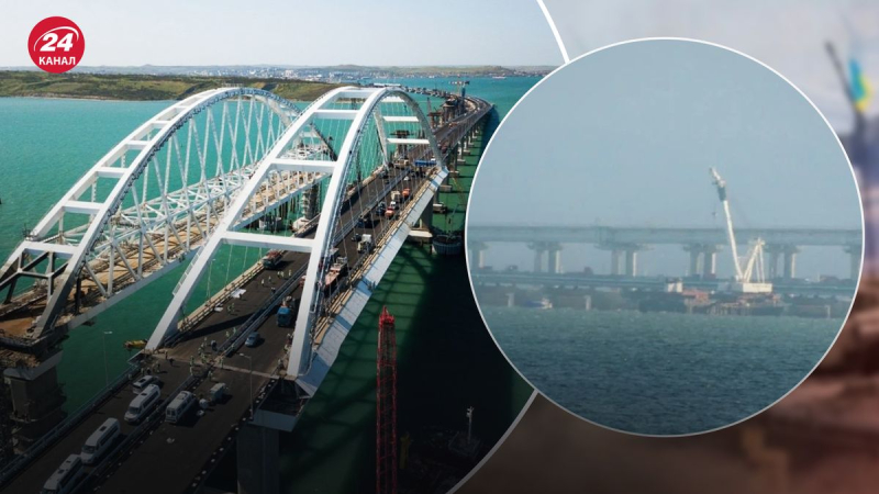 Ya sin el colapso del soporte: los ocupantes hablaron sobre los daños en el puente de Crimea