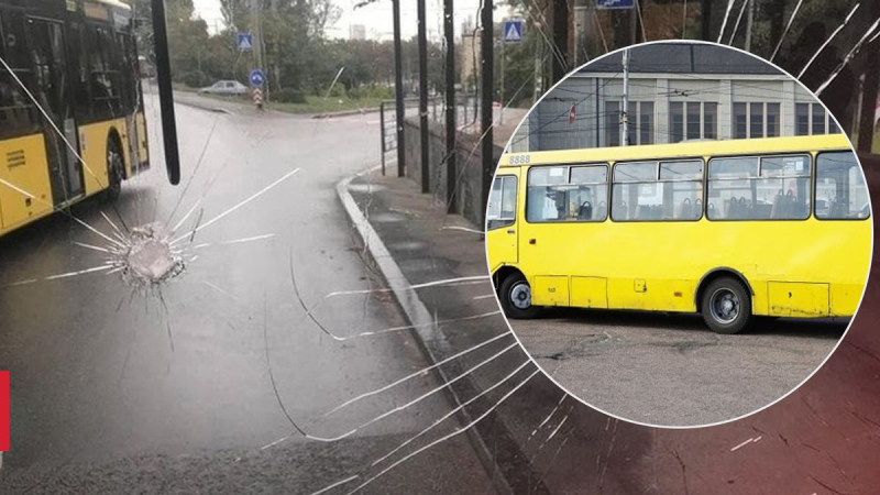 Destruyeron la cabina del conductor: un desconocido atacó un autobús con pasajeros en Kiev