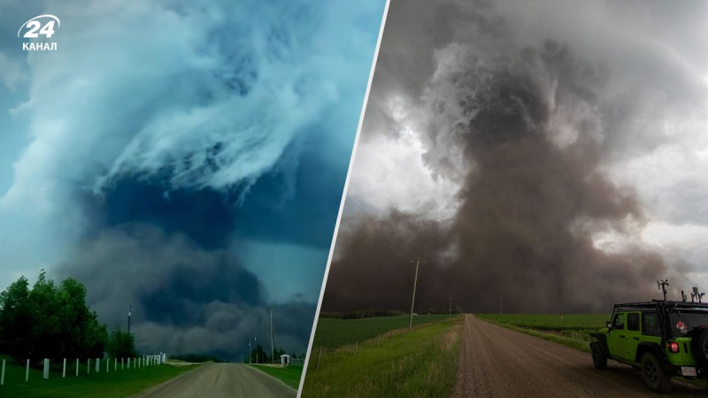 Es como una película apocalíptica: un terrible tornado arrasa Canadá
