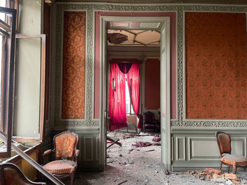 El piano Franz Liszt y los muebles antiguos resultaron dañados: cómo se ve la Casa de los Científicos después del ataque ruso