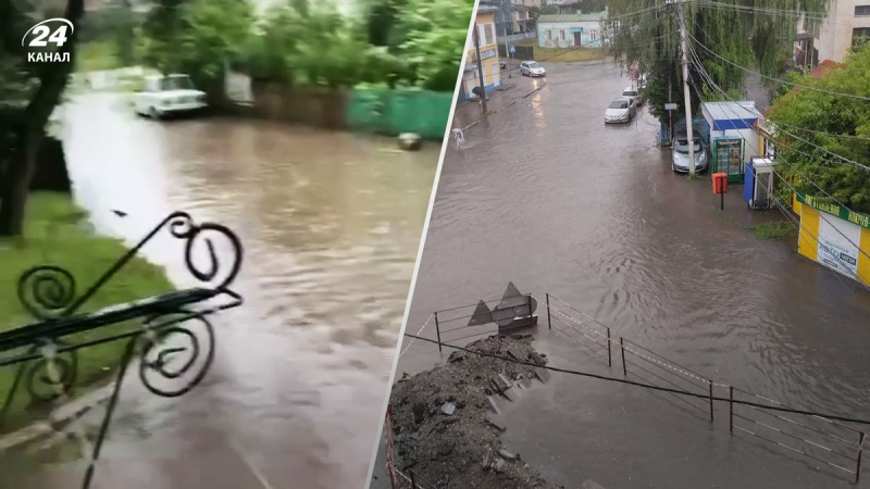 Calles convertidas en ríos: consecuencias espectaculares del mal tiempo en las regiones de Lviv y Ternopil
