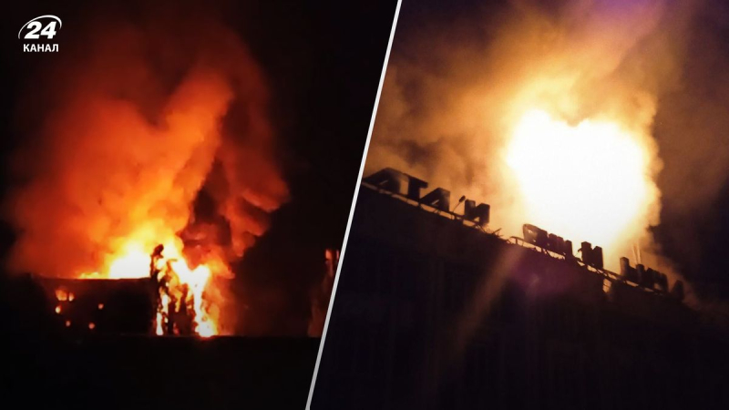 En medio de la noche: el resplandor es como el día: el Palacio de la Cultura está ardiendo poderosamente en Mariupol