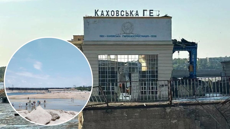 Aguas hasta las rodillas: una foto aterradora del Dniéper tras la explosión de la hidroeléctrica Kakhovskaya la estación se mostró cerca de Zelensky