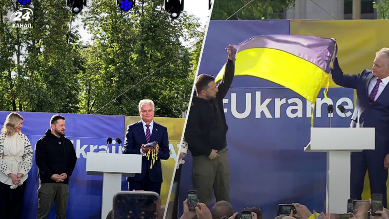 En Vilnius, con la participación de Zelensky, se izó la bandera de Ucrania desde Bakhmut: tocando material de archivo