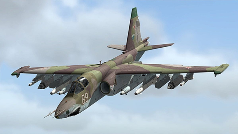Un avión ruso de ataque a tierra Su-25 cayó al agua en el territorio de Krasnodar