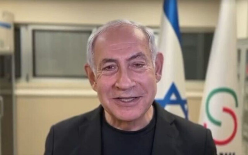 El primer ministro israelí, Benjamin Netanyahu, fue hospitalizado y grabó un mensaje de video