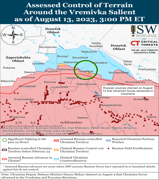 Los ocupantes no quieren retener Urozhayne. ISW explicó la situación en la zona fronteriza entre las regiones de Donetsk y Zaporozhye 