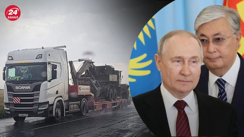 Ayuda directa: en Kazajistán, camiones con equipamiento militar trasladados a Rusia