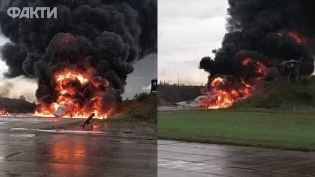 Han aparecido fotos de un Tu-22M3 bombardeando Ucrania en llamas en el aeródromo de Soltsy