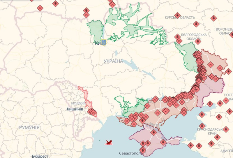 Mapa de hostilidades el 13.08.2023 – situación en el frente