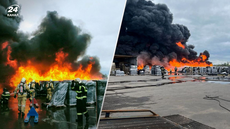 Los almacenes están ardiendo con fuerza cerca de Moscú: una columna de humo se puede ver a 40 kilómetros de distancia