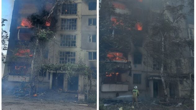 Los invasores bombardearon Orekhov, región de Zaporizhia: un edificio residencial de gran altura está nuevamente bajo ataque