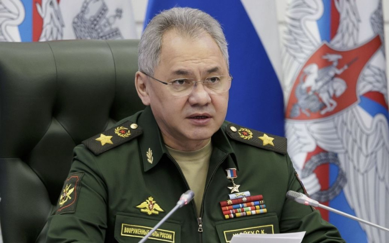 Ministerio de Defensa La Federación Rusa declaró que Shoigu supuestamente vino al frente