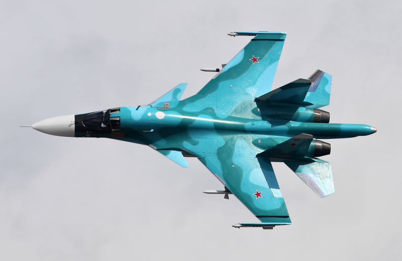 Caza ruso Su- 34 se estrelló en la región de Voronezh