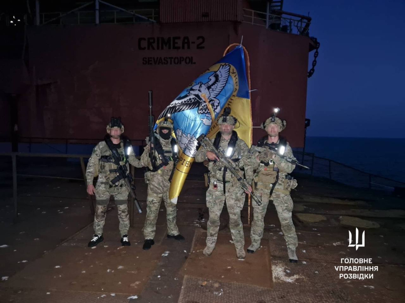 GUR mostró imágenes de una operación especial en las 'torres Boiko' en el Mar Negro