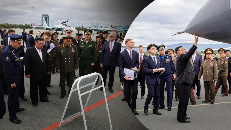 Continúa el recorrido por los aeródromos: Shoigu le mostró a Kim los bombarderos y el 