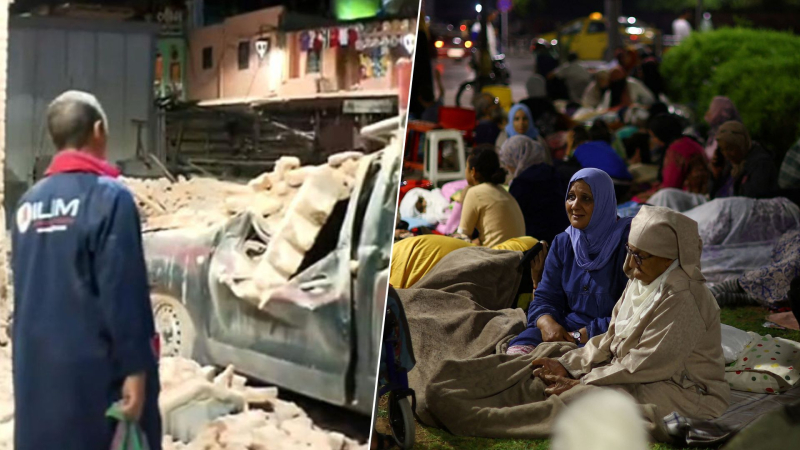 Personas en Marrakech dañada Pasé la noche en la calle, temiendo nuevas réplicas del terremoto