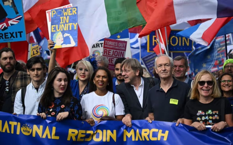 Se celebró una manifestación en Londres en apoyo al regreso de Gran Bretaña a la Unión Europea