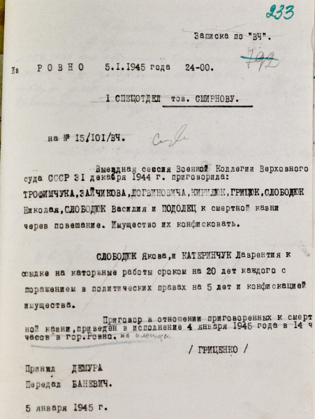 La última palabra fue ¡Gloria a Ucrania! Cómo el NKVD ejecutó ejemplarmente a miembros de la UPA en Rivne