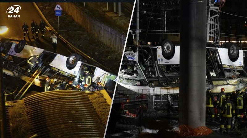 Autobús cayendo del puente y decenas de muertos, entre ellos ucranianos: todo sobre el terrible accidente en Italia