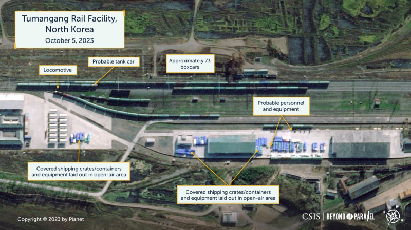 Los volúmenes de transporte de carga aumentaron drásticamente entre la Federación Rusa y la RPDC tras la visita de Kim Jong-un a Rusia