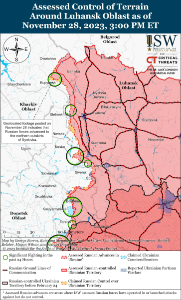 Mapa de operaciones militares para el 29 de noviembre de 2023: situación en el frente