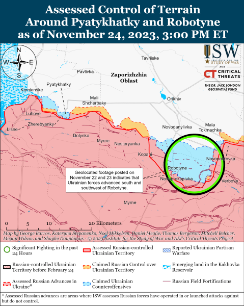 Mapa de operaciones militares para el 25 de noviembre de 2023: situación en el frente 