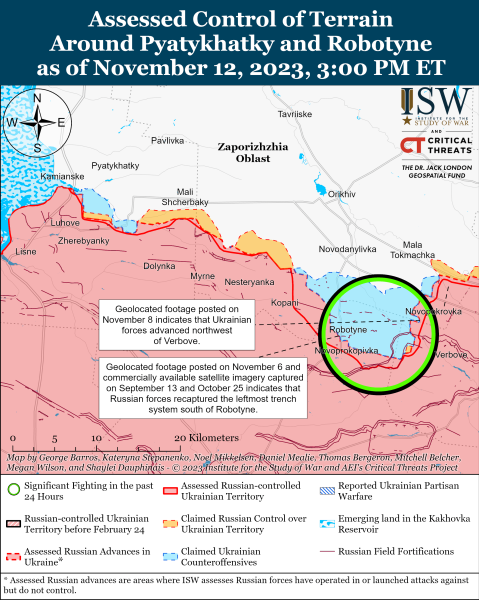 Mapa de operaciones militares al 13 de noviembre de 2023: situación en el front