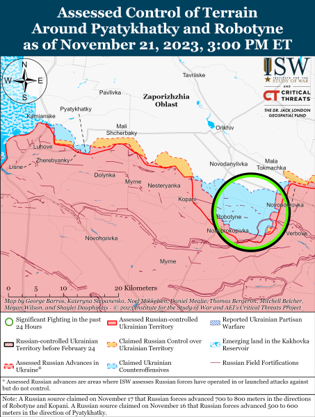 Mapa de operaciones militares para el 22 de noviembre de 2023: situación en el frente