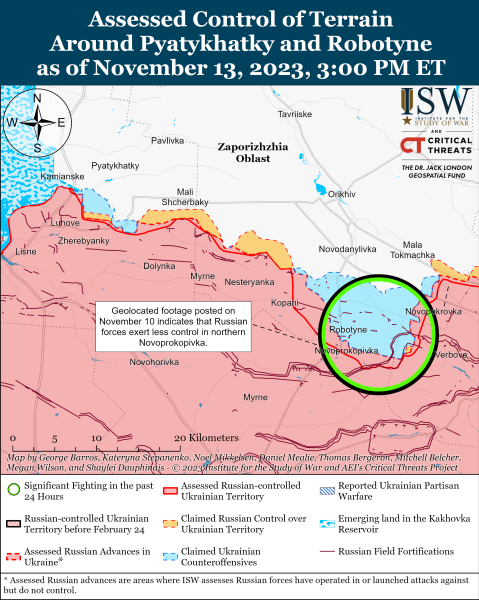 Mapa de operaciones militares al 14 de noviembre de 2023: situación en el front