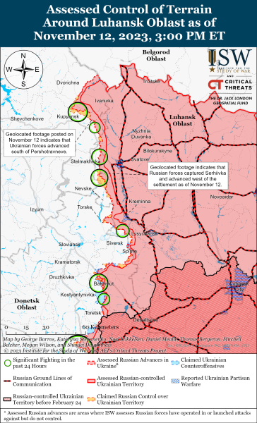 Mapa de operaciones militares al 13 de noviembre de 2023: situación en el frente