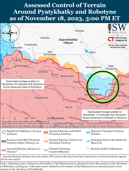 Mapa de operaciones militares para el 19 de noviembre de 2023: situación en el frente