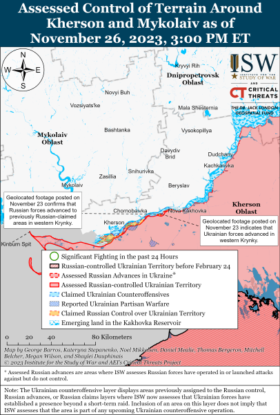 Mapa de operaciones militares para el 27 de noviembre de 2023: situación en el frente