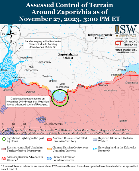 Mapa de operaciones militares para el 28 de noviembre de 2023: situación en el frente