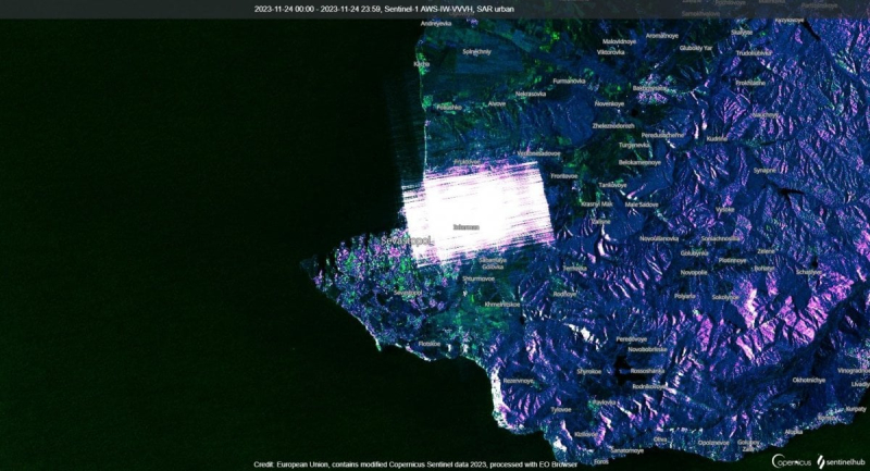 Visible desde el espacio: cómo el enemigo utiliza la guerra electrónica para proteger la bahía de Sebastopol