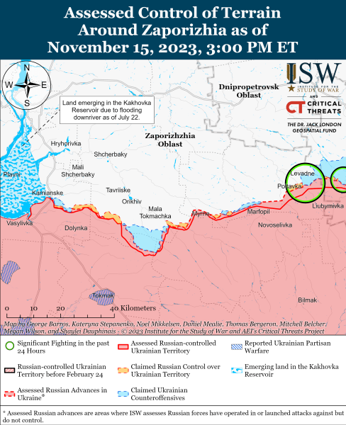 Mapa de operaciones militares para el 16 de noviembre de 2023: situación en el frente 