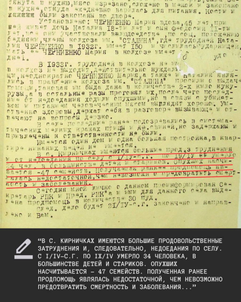 ¿Dónde están tus hijos? ¿Por qué te los comiste? Los casos penales de la era de la URSS se han transferido a la Museo del Holodomor