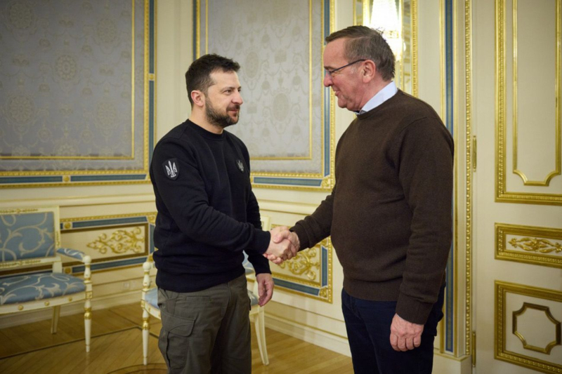 Ministro de Defensa alemán, Pistorius llegó a Kiev